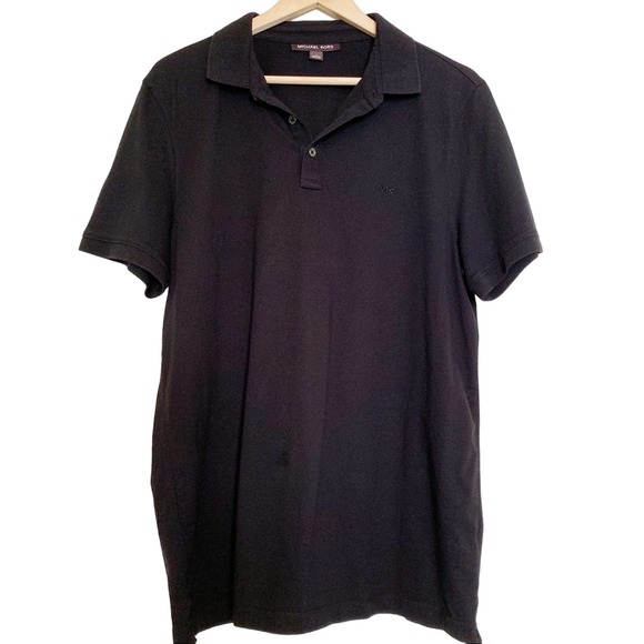 Michael Kors Black Polo Shirt Men's Size Large - Picture 1 of 8